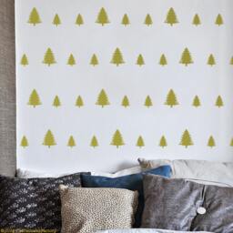 Pine Tree Wall Decal Set Forest Pattern Nursery Decor - thumbnail 3