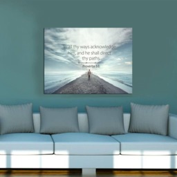 Proverbs 36 #10 Kjv in All Thy Ways Acknowledge Him Scripture Art, Framed Bible Verses, Religious Framed Art, Wall Hangings, Christian - thumbnail 3