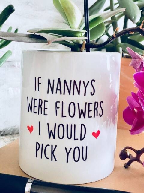 Plant Pot, Planter, Cactus Christmas Gift, Gift For Women, Planter Her, Grandma Birthday Nanny Nanna - image 1