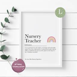 Nursery Teacher Print, Key Person Gift, Gifts, Teacher Gifts, Prints, Nursery - thumbnail 3
