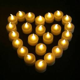 White Flameless Led Tea Lights, Flickering Battery Operated Tealight Candles For Romantic Atmosphere, Wedding Decor, Set Of 4 & 8 - thumbnail 3