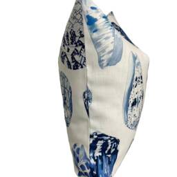 Scalamandre Coquina Porcelain Blue & White Indoor/Outdoor Cushion Cover Pillow Double Sided - thumbnail 3