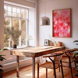 Abstract Heart Poster Red Pink Love Wall Art Modern Romantic Painting Print Valentine's Day Decor Bold Brushstroke Artwork Home Decoration - thumbnail 2