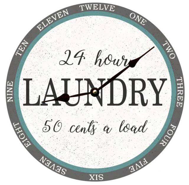 Laundry Time Clock - Personalized Wall Art For Room - image 1