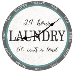 Laundry Time Clock - Personalized Wall Art For Room - thumbnail 1