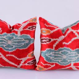 ??kat Velvet Pillow, Bohemian Pillow, Lumbar Pillowcase, Designed Cushions, Couch Cushions, Fashion Decorative Pillow, Throw Pillow, Red Pillow - thumbnail 3