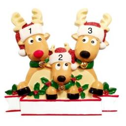 Personalised Reindeer Family Christmas Tree Ornament Decoration Gift - thumbnail 3