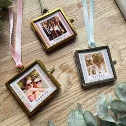 Mini Metal Rustic Vintage Style Photo Frame Print Elegant Gold Or Silver Keepsake - 5x5cm - thumbnail 4