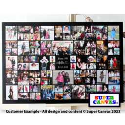 Happy Birthday Son Sister Wife Husband Daughter Mum Dad Personalised Picture Collage With Up To 150 Photos Framed Canvas Print Gift - thumbnail 3