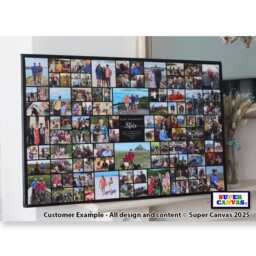 Happy Birthday Son Sister Wife Husband Daughter Mum Dad Personalised Picture Collage With Up To 150 Photos Framed Canvas Print Gift - thumbnail 1