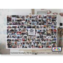 Happy Birthday Son Sister Wife Husband Daughter Mum Dad Personalised Picture Collage With Up To 150 Photos Framed Canvas Print Gift - thumbnail 2