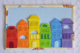Felt Travel Toy Toddler Sensory Board, House Puzzle