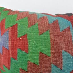 "Kilim Pillow 24x24 Inc, Wool Kilim From Anatolia 60x60 cm, 24""x24" - thumbnail 2