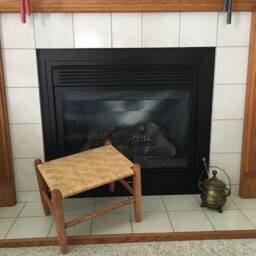 Handwoven Oak Footstool Cherry Finish Pioneer Stool - thumbnail 3