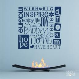 Wish Big Wall Decal Quote - Vinyl Text Words Stickers Art Custom Home Decor - thumbnail 1