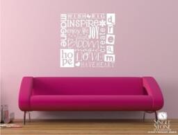 Wish Big Wall Decal Quote - Vinyl Text Words Stickers Art Custom Home Decor - thumbnail 3