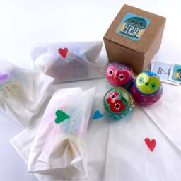 Customizable Polymer Clay Owl Figurine Colorful Barn Totem - thumbnail 3