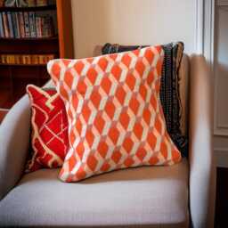 Contemporary 3D Effect Needlepoint Cushion, One Of A Kind Throw Pillow - thumbnail 2