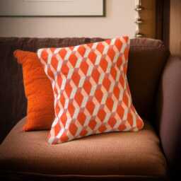 Contemporary 3D Effect Needlepoint Cushion, One Of A Kind Throw Pillow - thumbnail 3