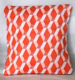 Contemporary 3D Effect Needlepoint Cushion, One Of A Kind Throw Pillow - thumbnail 1