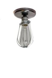 Industrial Bare Bulb Caged Light Ceiling Flush Mount/Wall Sconce - thumbnail 3
