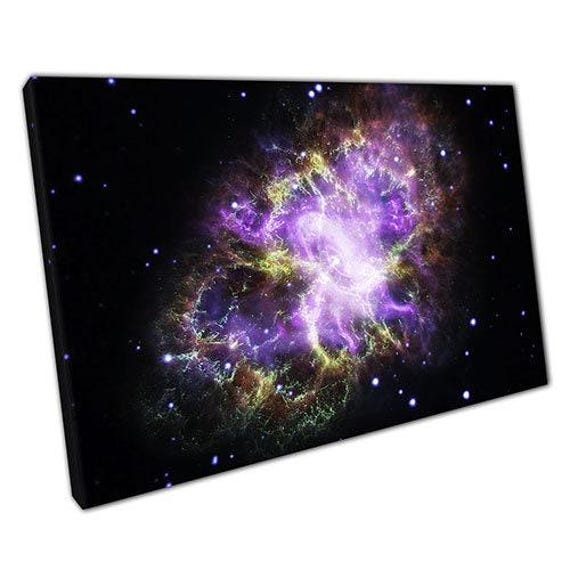 Crab Nebula Canvas Print Stunning Space Wall Art For Home & Office Decor - Ready To Hang - image 1