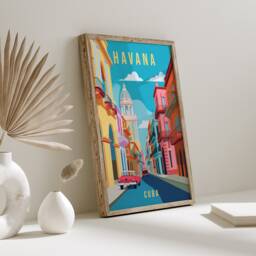 Havana Travel Print - Poster Wall Art Cuba - thumbnail 1