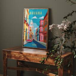Havana Travel Print - Poster Wall Art Cuba - thumbnail 2