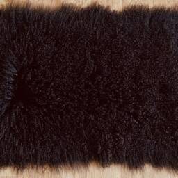 Mongolian Sheepskin/Tibetan Lamb Luxury Throw Rug in Expresso - Dark Brown Free Shipping - 100% Genuine Beautiful - thumbnail 2