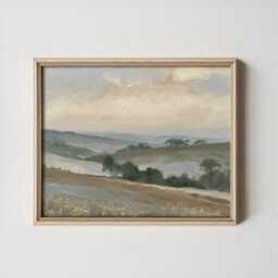 Sage Hills Poster, Rolling Landscape Wall Art, Neutral Country Print - thumbnail 3