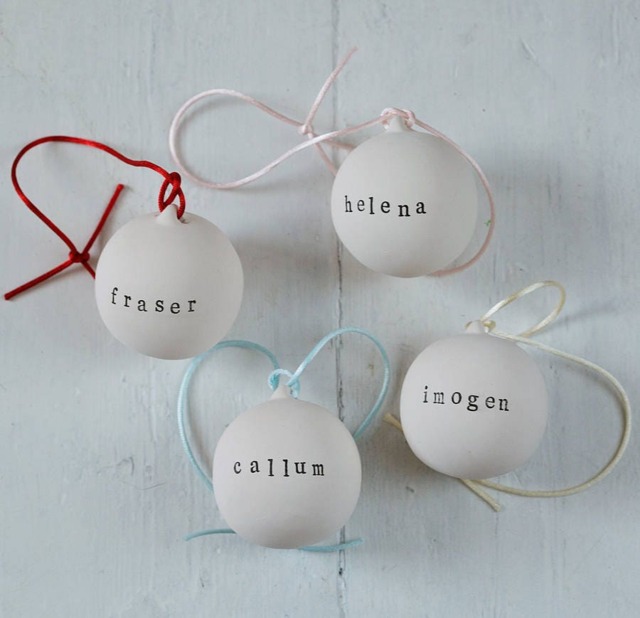 Personalised Ceramic Bauble - image 1