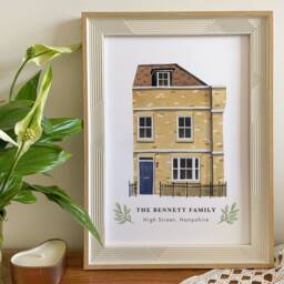 Custom House Portrait Print, Housewarming Gift, Painting, Painting From Photo, New Home First Personalised Gift - thumbnail 2
