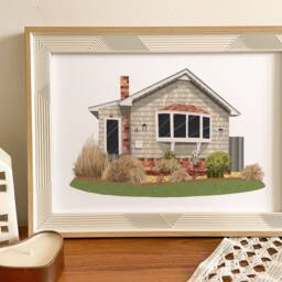 Custom House Portrait Print, Housewarming Gift, Painting, Painting From Photo, New Home First Personalised Gift - thumbnail 3