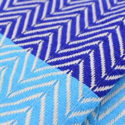 Blue Towel, Turkish Towel, Turkey Towel, Organic Cotton Towel, 40x70 Peshtemal Herringbone Gift Towel Iso-Dml - thumbnail 3