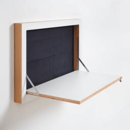 Murphy Desk - Fl??pps Secretary Of State Fold Down For Laptop, Home Office, Birch Plywood, White - thumbnail 3