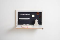 Murphy Desk - Fl??pps Secretary Of State Fold Down For Laptop, Home Office, Birch Plywood, White