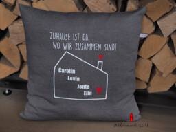 Pillow 40x40, Family Pillow, Personalized, Home - thumbnail 1