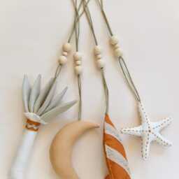 Rust & Sage Surf Baby Gym Toys Coastal Ocean Theme - thumbnail 3