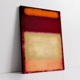 Modern Abstract Beige & Red Exhibition Oil Painting Wall Art, Framed Canvas Poster Print, Home Living Room Decor Gift Idea - thumbnail 2