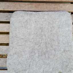 Handfelted Seat Cushion, Uni Coloured, Brown - thumbnail 3