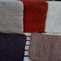 Handfelted Seat Cushion, Uni Coloured, Brown - thumbnail 2