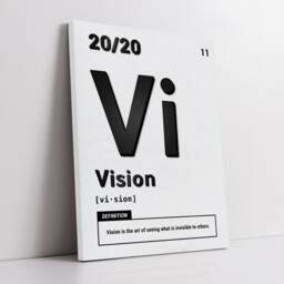 Vision Periodic Elements Definition Motivational Inspirational, Framed Canvas Wall Art Poster Print, Home Office & Room Decor, Gift Idea - thumbnail 3
