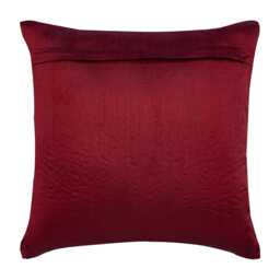 "Art Silk Deep Red Cushion Case 16""x16" - thumbnail 3