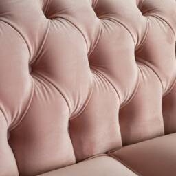 2 Seater Dusty Pink Velvet Chesterfield Sofa, British Handmade - thumbnail 4