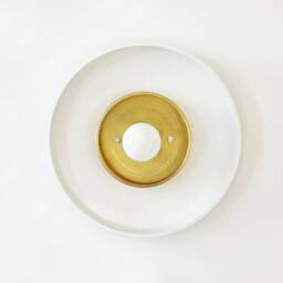 Minimalist White & Brass Wall Fixture Light Lamp Bathroom Sconce Lighting Kitchen - thumbnail 3