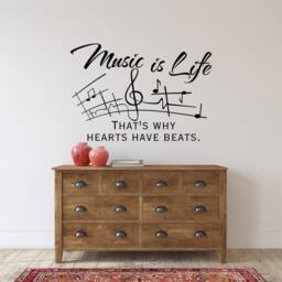 Music Is Life Wall Decal - Lover Gift P106 - thumbnail 1
