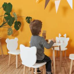 Kids Play Table, Toddler Table & Chair, Nursery Furniture, Wooden Gift For Toddler, Kids Room D??cor, Bunny, Bear, Deer, Cat - thumbnail 3