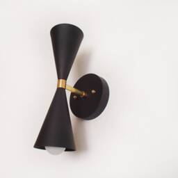 Modern Bowtie Wall Light - Mid Century Sconce Contemporary Lighting Atomic Entryway Hallway Kitchen Living Room Ul Listed - thumbnail 2