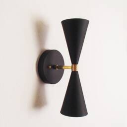 Modern Bowtie Wall Light - Mid Century Sconce Contemporary Lighting Atomic Entryway Hallway Kitchen Living Room Ul Listed - thumbnail 3