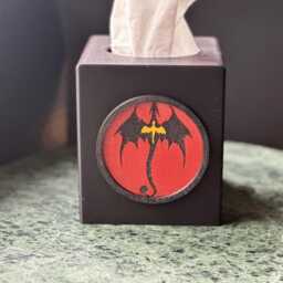 Fourth Wing Dragon Tissue Box Cover - Fantasy Decor Inspired By Tairn & Andarna - thumbnail 2